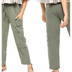 Free People • Linen Blend Utility Pants